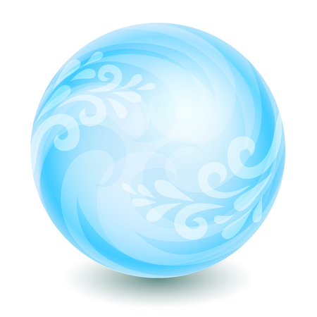 Isolated blue ball with elegant decorationのイラスト素材