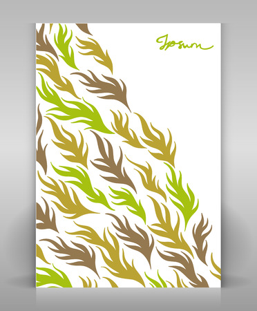 Editable floral flyer in green tone.のイラスト素材