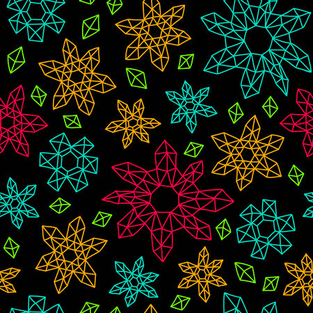 Vector contrast seamless background in geometric style.のイラスト素材