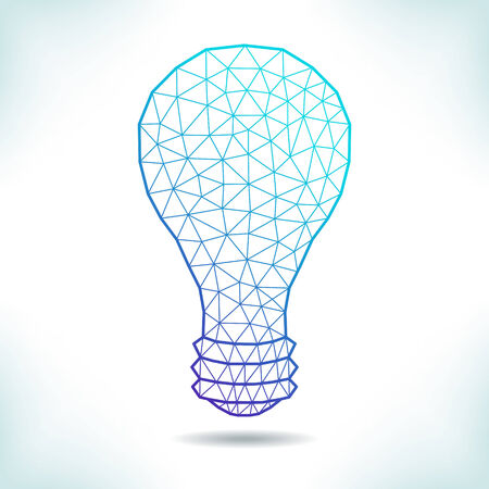 Geometric bulb. Idea concept background design for poster, flyer, brochure or other.のイラスト素材