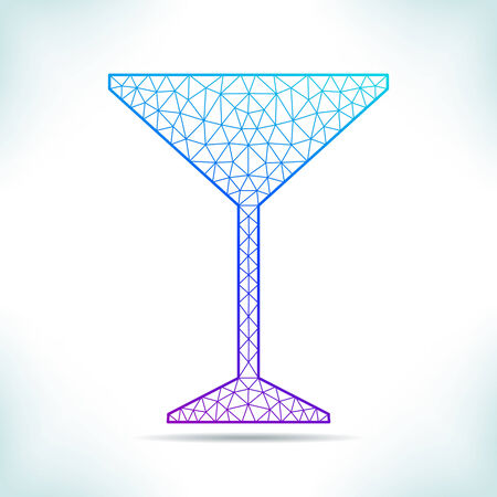 Geometric martini glass. For invitation, menu, flyer or other.のイラスト素材
