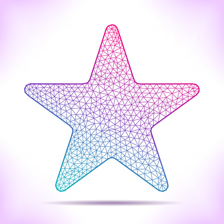 Geometric star. For calendar, poster, flyer, card or other.のイラスト素材
