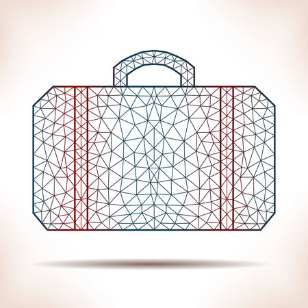 Geometric suitcase. Unusual interpretation for flyer, card or other.のイラスト素材