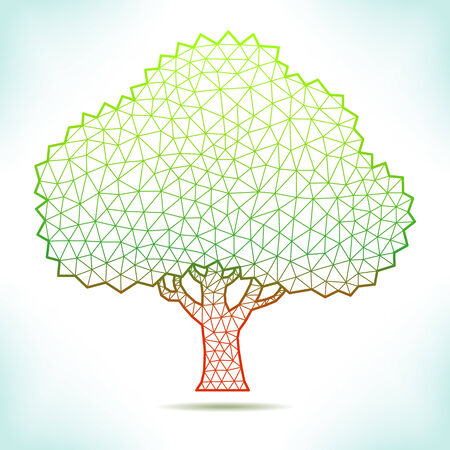 Geometric tree. For calendar, catalog, flyer, card or other.のイラスト素材