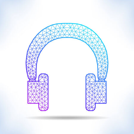 Geometric headphones. Unusual geometric interpretation.のイラスト素材