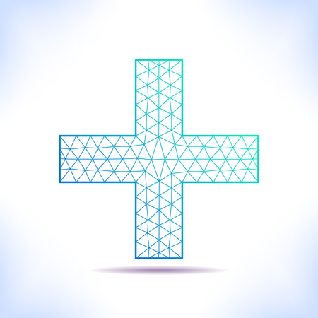 Geometric medical cross. For flyer, poster, article or other.のイラスト素材
