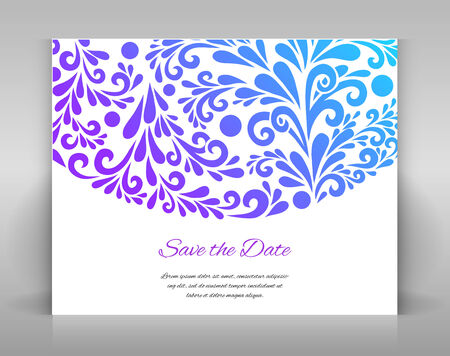 Save the date card. Template for card, envelop, or other.のイラスト素材
