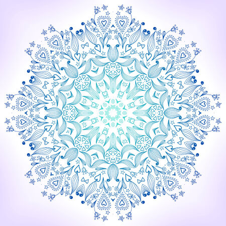 Floral mandala. Ornament can be used as a greeting card or other.のイラスト素材