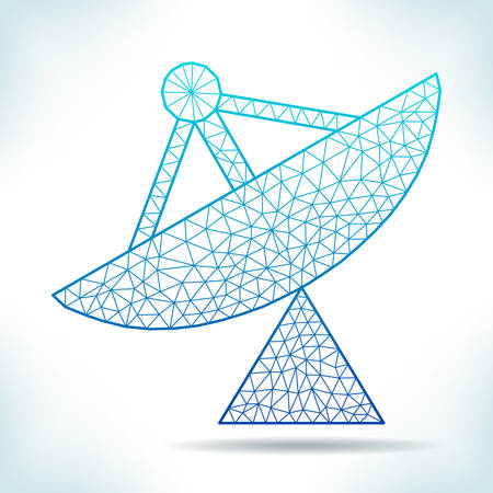 Geometric radar. Thin line style.のイラスト素材