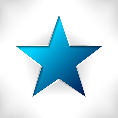 Blue star. Vector banner as paper cutting. 3d abstract background.のイラスト素材