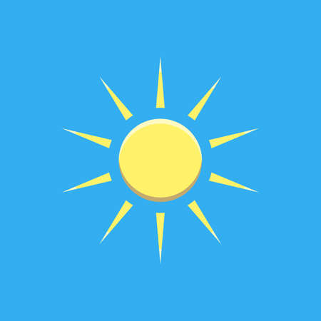 Sun icon or logo isolated sign symbol vector illustration - Cartoon  style vector iconのイラスト素材