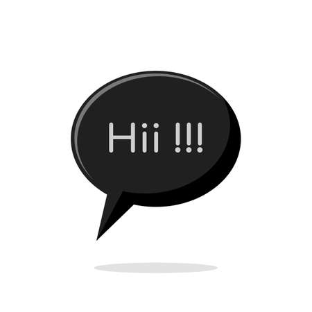 Floating bubble chat icon illustration. Flat icon concept isolated vectoron white background.のイラスト素材