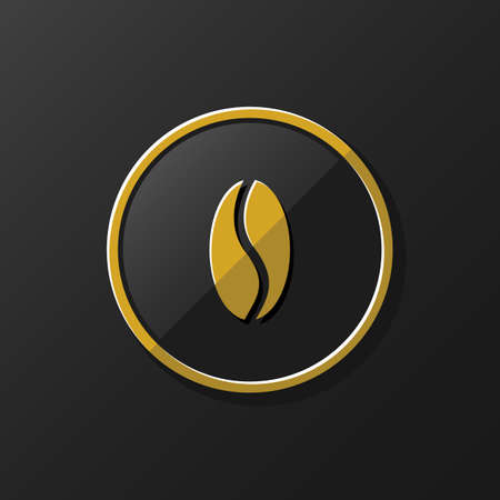 coffee beans illustration. Fill style . Coffee beans can be used as your brand, your company and others. minimalist .のイラスト素材