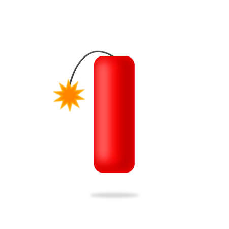 Floating bomb icon illustration. Object icon concept isolated vector.のイラスト素材
