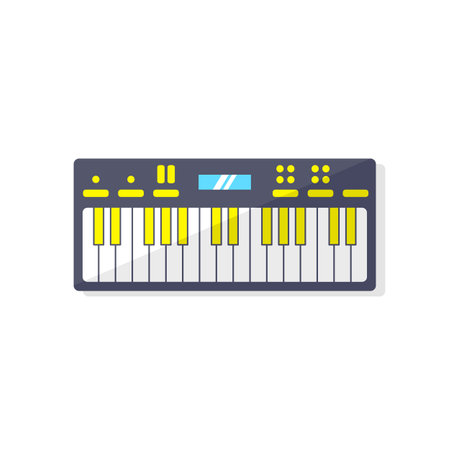 Piano cartoon style icon illustration. Object icon concept isolated vector. Illustration on white background.のイラスト素材