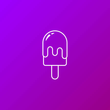 Ice cream outline icon illustration. Food icon concept isolated vector.のイラスト素材