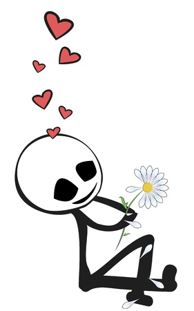 She loves me, she loves me notのイラスト素材