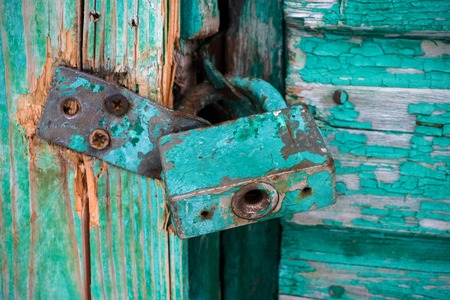 door lock old rusty background
