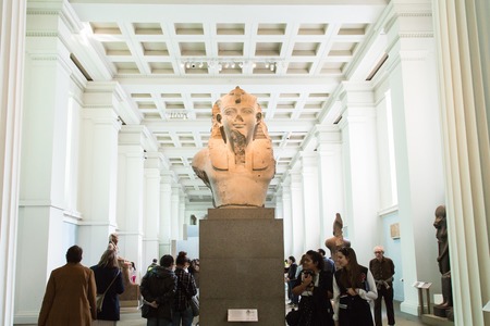 UK, London - April 08, 2015: British Museum. Bust of King Amenhotep III or Amenophis III.