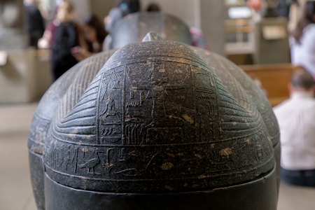 UK, London - April 08, 2015: British Museum. Sarcophagusのeditorial素材