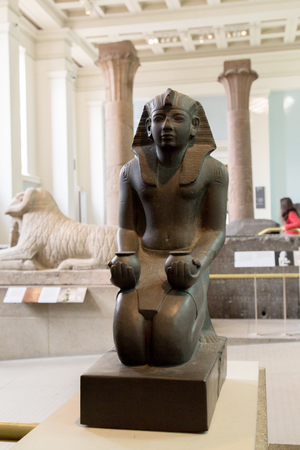 UK, London - April 08, 2015: British Museum. Bust of King Ramesses IVのeditorial素材