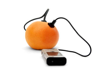 uploading data on cellular phoneの写真素材