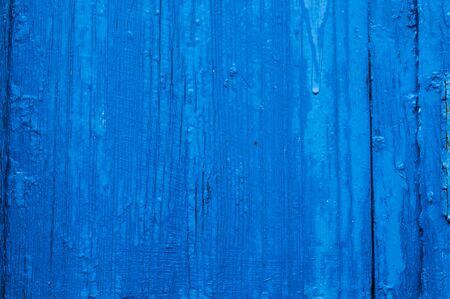 Blue wooden texture with structure and cracks, backgroundの写真素材