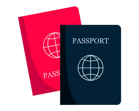Citizen's document for travel abroad on a white background with an icon.のイラスト素材