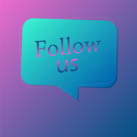 Follow us. social mediaのイラスト素材