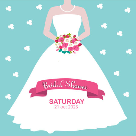 bridal shower inviteのイラスト素材