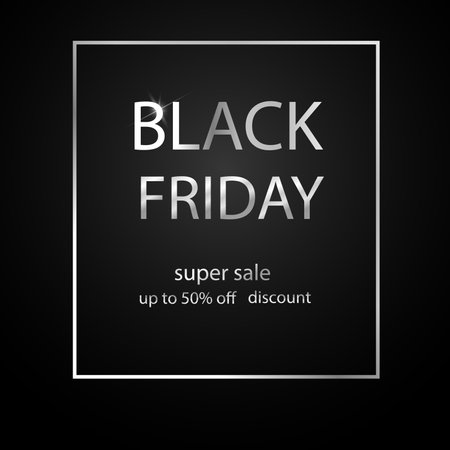 Black Friday Sale. Modern simple flat template design Black Friday Sale for card, poster or banner. Black Friday Sale for list, page, mockup brochure style, bannerのイラスト素材