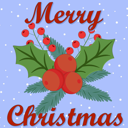 Retro Groovy Hippie Christmas hand drawn greeting card clipart composition, modern 60s 70s retro card, poster, banner design. Merry Christmas and Happy New Year, poster design tempのイラスト素材