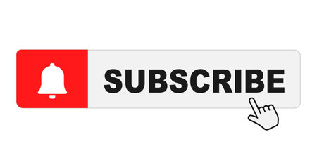 Subscribe button. Vector illustration on isolated transparent background. Business concept subscribe...