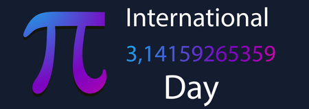 International Pi day. Pi day poster designer. Pi Day vector background template.のイラスト素材
