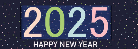 Happy 2025 New Year Greeting Card set. Design template Festive typographic poster, banner or...