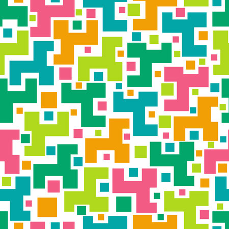 Geometric seamless pattern. Abstract style. Colorful shapesのイラスト素材
