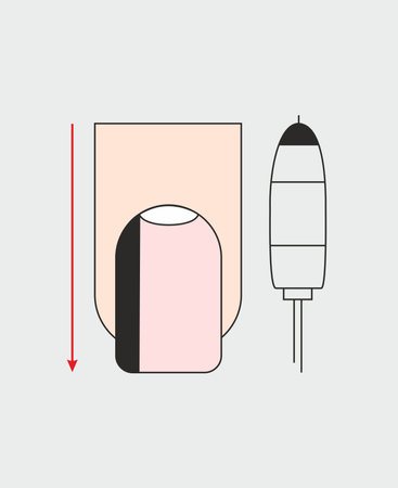 How to use a Cutter. Tips and Tricks. Professional Manicure Tutorial. Vector illustration. Nails instructionのイラスト素材