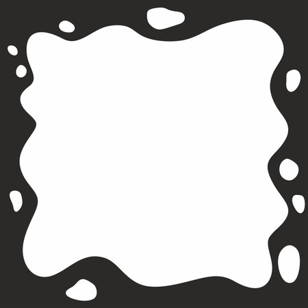 Cow or dalmatian skin square frame. Animal skin template. Cow skin in square pattern. Love milk or milk day. Dairy products print. vector illustration.のイラスト素材