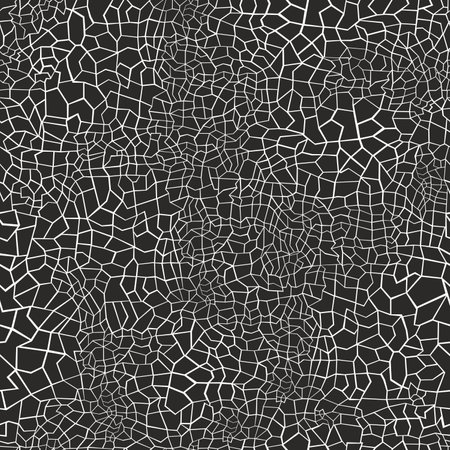Stones seamless pattern. Vector. Rock Stone wall seamless texture, stonewall background. Black abstract stones mosaic. Black shapes on white background.のイラスト素材