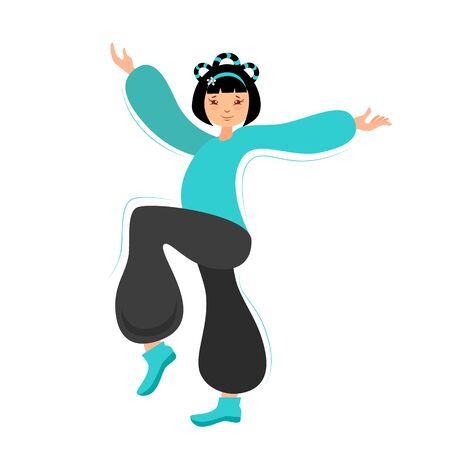 Vector illustration of tai chi and qigong exercisesのイラスト素材