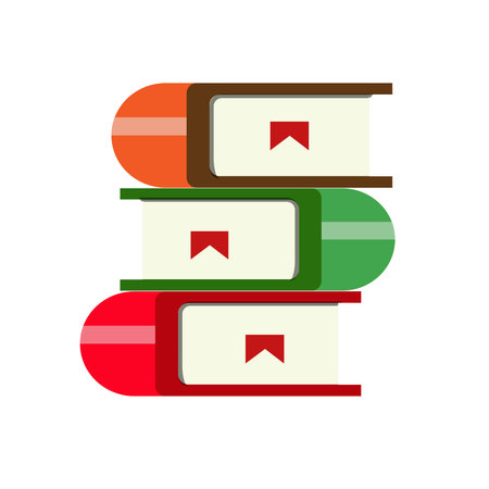 Education book. Flat vector iconのイラスト素材