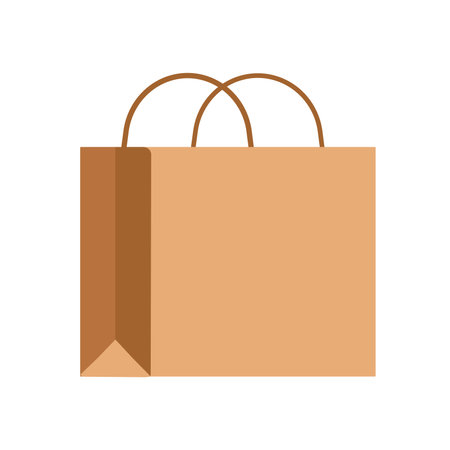 Paper bag, with brown fabric penのイラスト素材