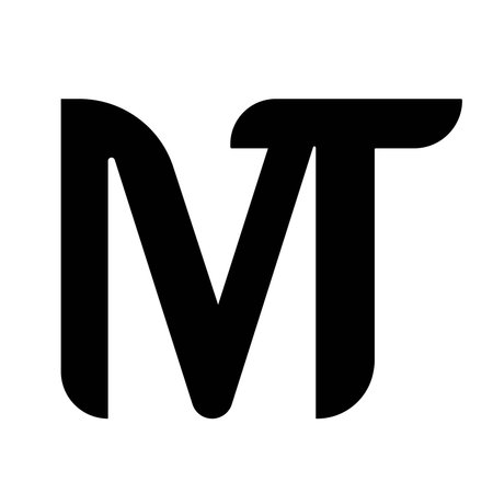 Minimal Awesome Trendy Professional Letter M and Tのイラスト素材