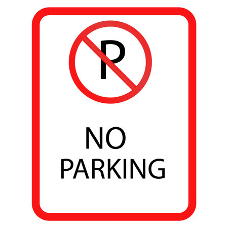 No Parking icon graphic design isolated on white background. vector illustrationのイラスト素材