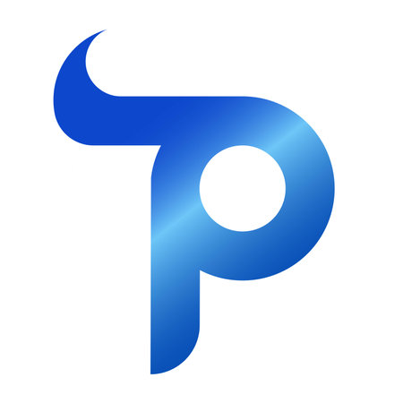 P Alphabet letter logo. Abstract Glossy Colorful logotype vector designのイラスト素材