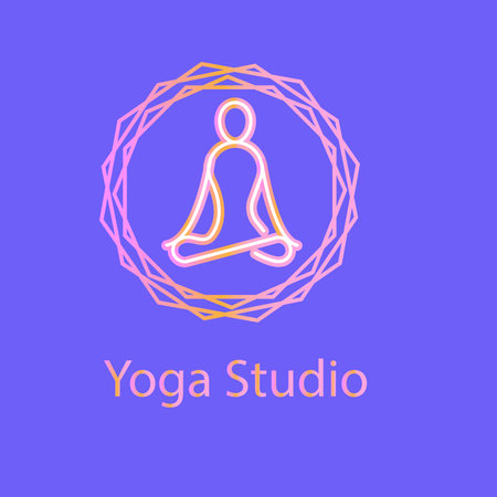 Logo yoga and meditation symbolのイラスト素材