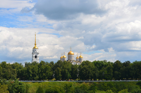 View from the observation deck of the Assumption Cathedral in Vladimir in the summerの写真素材