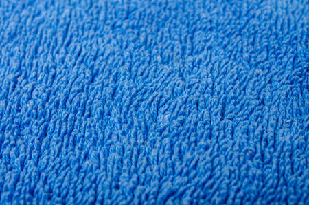 Background, texture. Villi of blue towelの写真素材