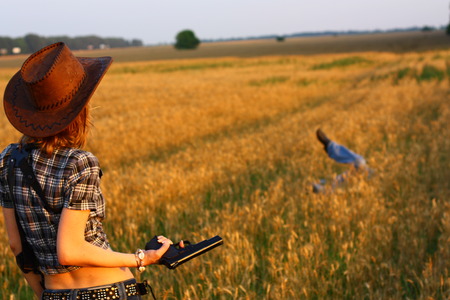 Holster hunting rewards to search and captureの写真素材