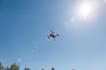 Photo of surveillance drone with onboard cameraの写真素材